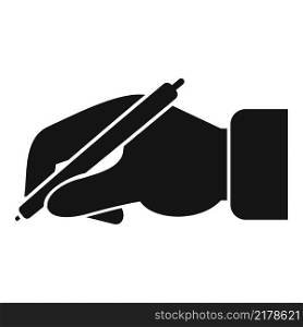 Writing hand icon simple vector. Write paper. Text message. Writing hand icon simple vector. Write paper