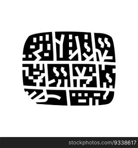 writing human evolution glyph icon vector. writing human evolution sign. isolated symbol illustration. writing human evolution glyph icon vector illustration