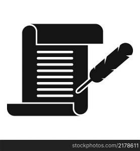 Writing letter icon simple vector. Pen paper. Note pencil. Writing letter icon simple vector. Pen paper