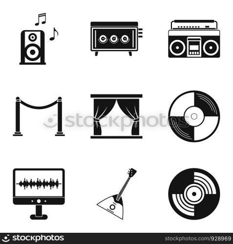 Writing music icons set. Simple set of 9 writing music vector icons for web isolated on white background. Writing music icons set, simple style