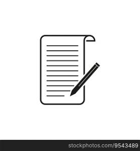 Writing on paper sheet icon. Writer or journalist icon. Content letter icon. Creation book icon. Vector illustration. EPS 10. Stock image.. Writing on paper sheet icon. Writer or journalist icon. Content letter icon. Creation book icon. Vector illustration. EPS 10.