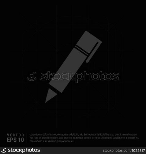 Writing pen icon - Black Creative Background - Free vector icon