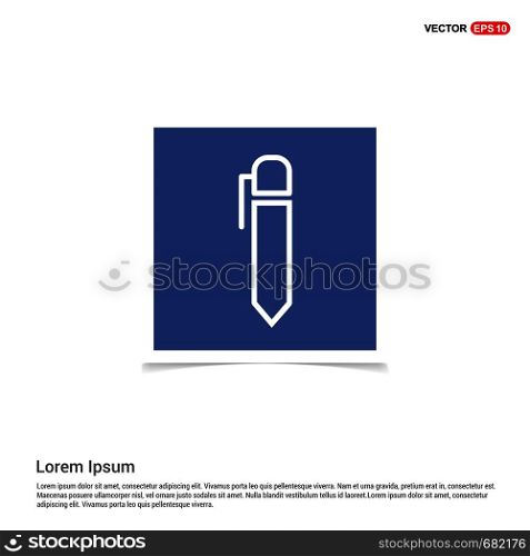 Writing pen icon - Blue photo Frame