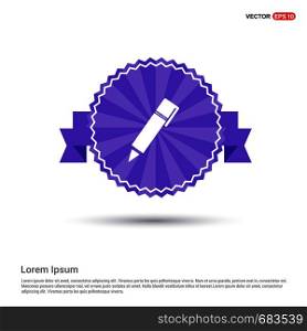 Writing pen icon - Purple Ribbon banner