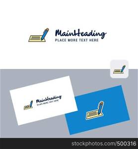 Writing vector logotype with business card template. Elegant corporate identity. - Vector