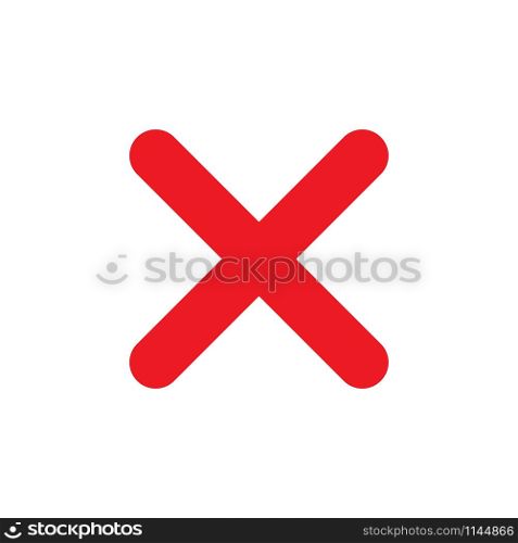 Wrong false icon design template vector isolated illustration. Wrong false icon design template vector isolated