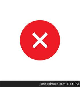 Wrong false icon design template vector isolated illustration. Wrong false icon design template vector isolated