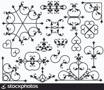 Wrought Iron Gate, Door, Fence, Window, Grill, Railing design Elements