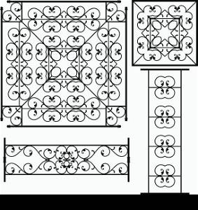 Wrought Iron Grill, Gate, Door, Fence, Window, Railing Design