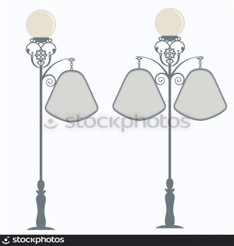Wrought Iron Signage with Lamp, Lantern