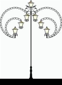 Wrought Iron Street Lamp