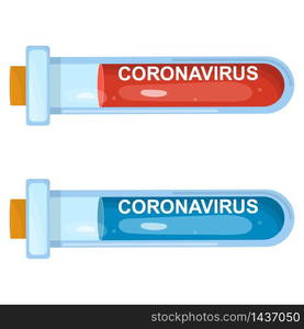 Wuhan coronavirus COVID-19 concept. Dangerous chinese nCoV coronavirus in bottle potion. Vector illustration for blog posts, news, articles.