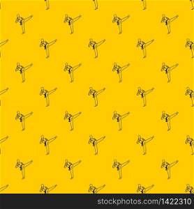 Wushu master pattern seamless vector repeat geometric yellow for any design. Wushu master pattern vector