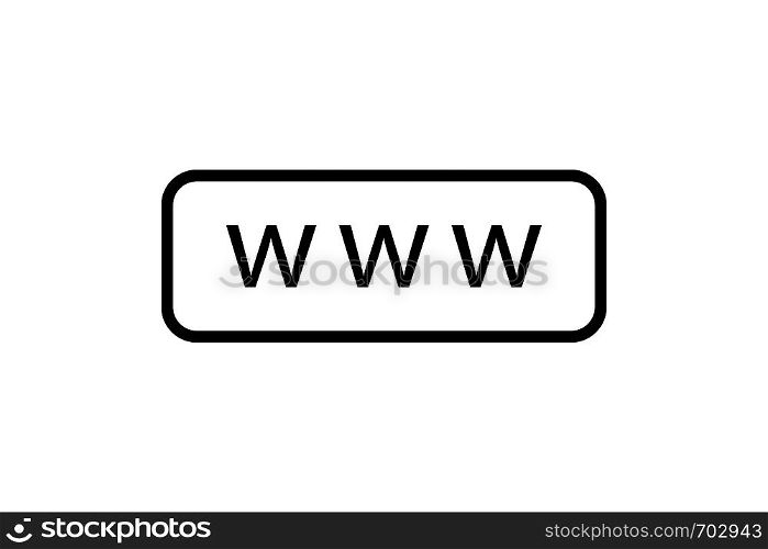 Www search bar icon. Internet icon. www web button. Eps10. Www search bar icon. Internet icon. www web button