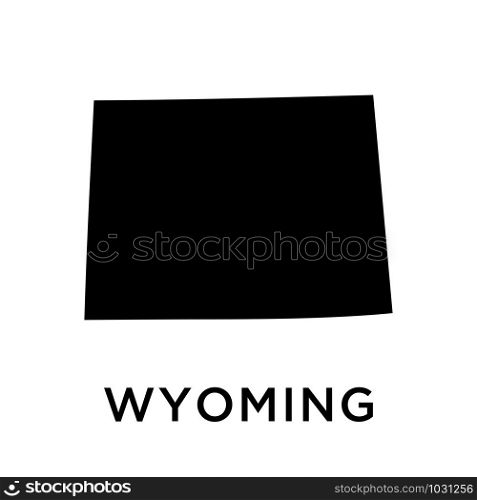 Wyoming map icon design trendy