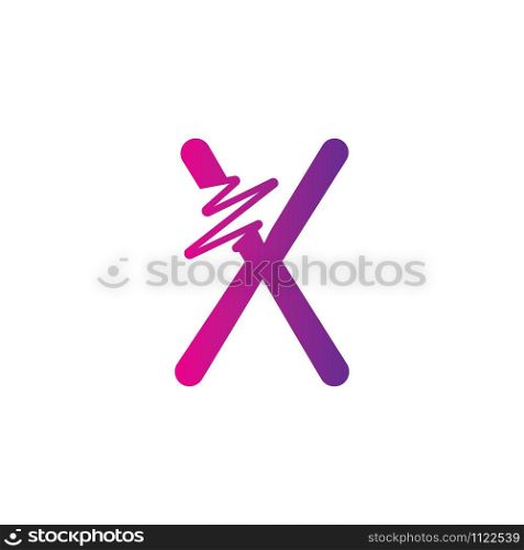 X Letter creative logo or symbol template design