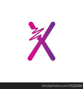 X Letter creative logo or symbol template design