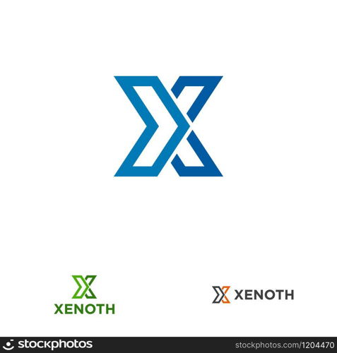 X letter design concept for business or company name initial