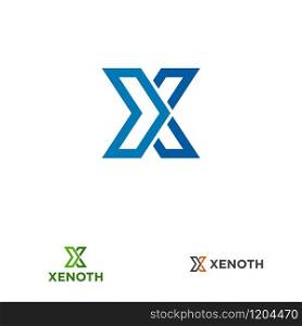 X letter design concept for business or company name initial
