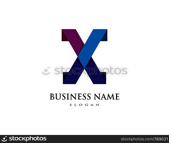 X Letter Logo Business Template Vector icon