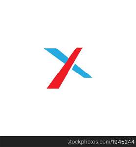 X letter logo template vector design