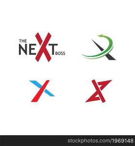 X letter logo template vector design