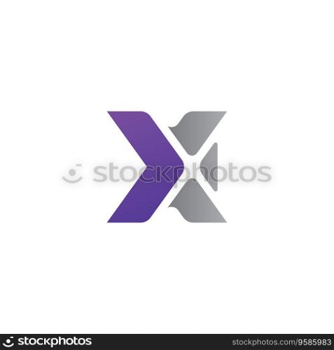 X Letter Logo Template vector design