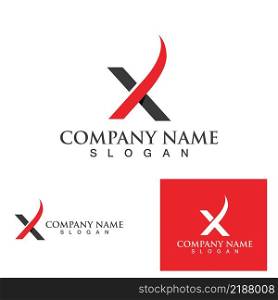 X Letter Logo Template vector icon design 