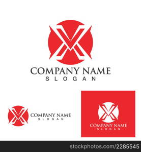 X Letter Logo Template vector icon design