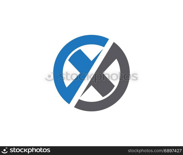 X Letter Logo Template vector icon design