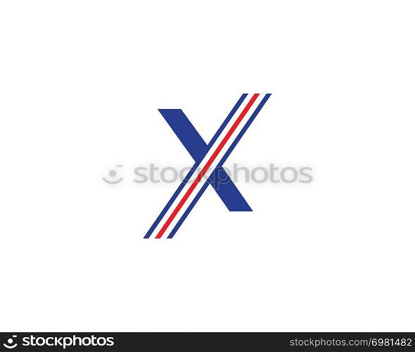 X Letter Logo Template vector icon design