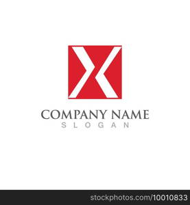 X Letter Logo Template vector icon illustration design