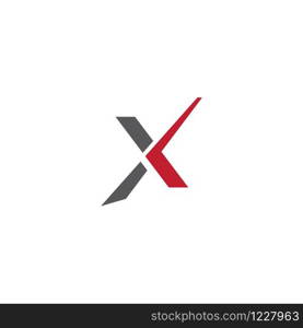 X Letter Logo Template vector icon illustration design