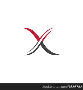 X Letter Logo Template vector icon illustration design