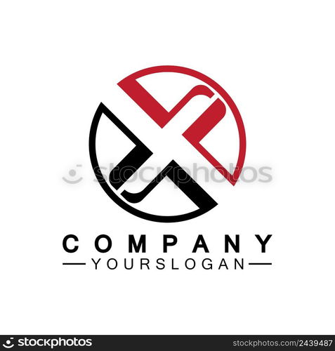 X Letter Logo Template vector icon illustration design