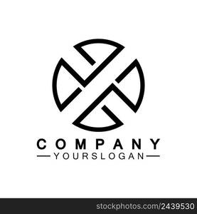 X Letter Logo Template vector icon illustration design