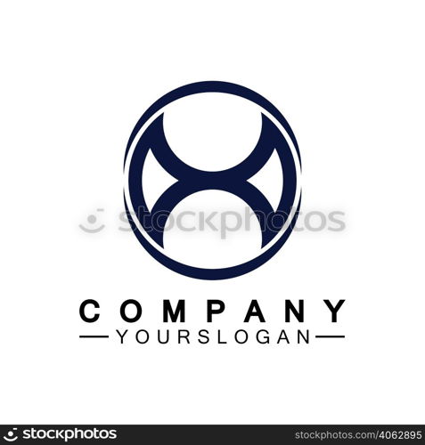 X Letter Logo Template vector icon illustration design