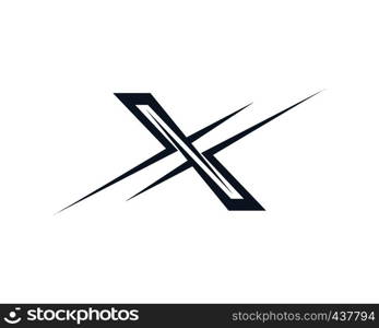 X Letter Logo Template vector icon illustration design