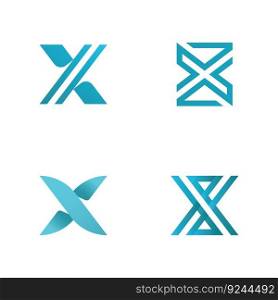 X Logo Design and template. 