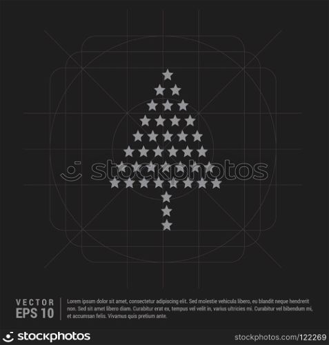 X-Mas Tree Icon - Black Creative Background - Free vector icon