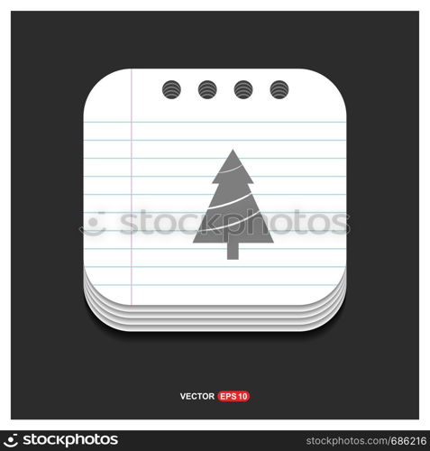 X-Mas Tree Icon - Free vector icon