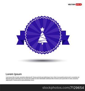 X-Mas Tree Icon - Purple Ribbon banner