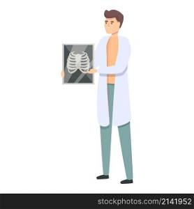 X-ray doctor icon cartoon vector. Xray skeleton. Hospital bone. X-ray doctor icon cartoon vector. Xray skeleton