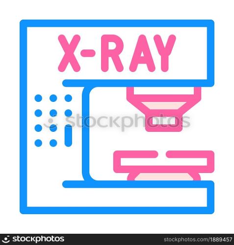 x-ray electronic equipment color icon vector. x-ray electronic equipment sign. isolated symbol illustration. x-ray electronic equipment color icon vector illustration