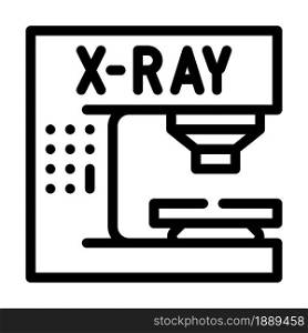 x-ray electronic equipment line icon vector. x-ray electronic equipment sign. isolated contour symbol black illustration. x-ray electronic equipment line icon vector illustration