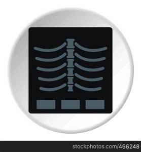 X Ray photo icon in flat circle isolated on white background vector illustration for web. X Ray photo icon circle
