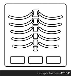 X ray photo icon. Outline illustration of x ray photovector icon for web. X ray photo icon, outline style