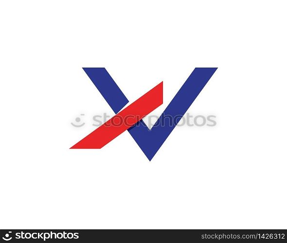 X V letter business icon template