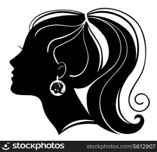 &#x9;Beautiful woman silhouette