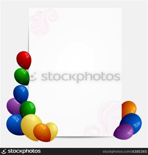 &#xA;Abstract banner with balloons